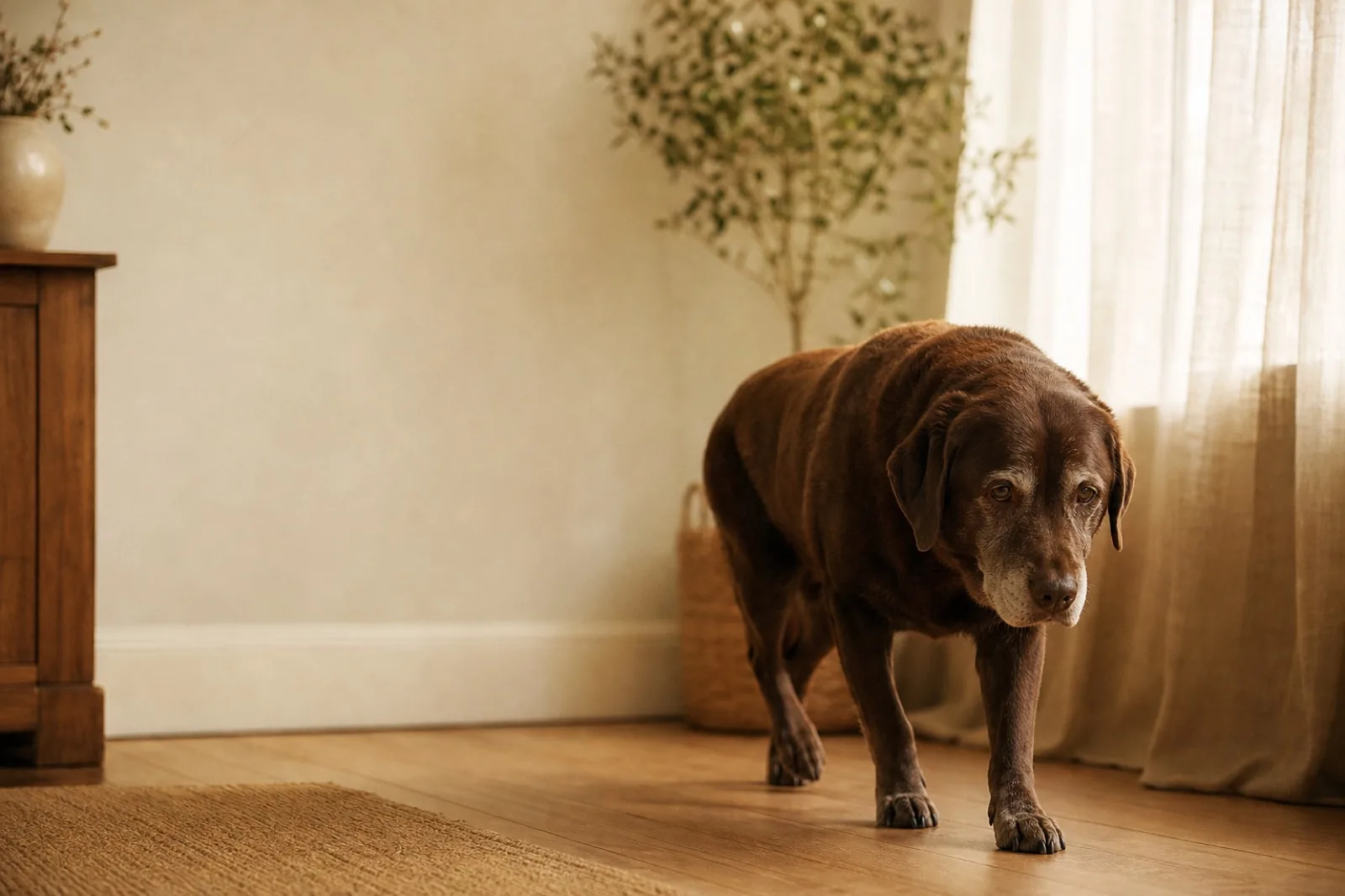 A dogs at home